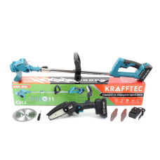 Крафтек 2в1: Акумуляторний триммер та міні-пила для ідеального саду