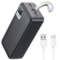 Зовнішній акумулятор KLGO  40000 mAh  потужний Power Bank 22,5W для щоденного та резервного живлення