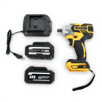 Профі-гайковерт 48V «PowerTorque» Жовтий  2 акумулятори та тріскачка, кейс з інструментами