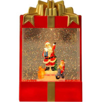 Фонар декоративний Сніговик 803 з підсвіткою, музикою та ефектом снігу