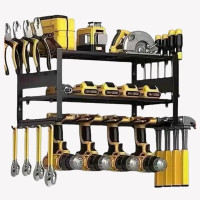 Органайзер для інструментів настінний MZY-859 – Трирівнева металева полиця для майстерні та гаража