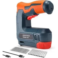 Акумуляторний електростеплер 2в1 F10  степлер і нейлер для скоб і цвяхів