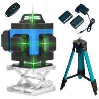Професійний лазерний рівень 4D 16 ліній зелений 360° самовирівнювальний