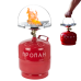 Газовий балон 8 л червоний з пальником 21 см: якісне обладнання для вашого відпочинку.