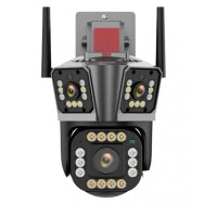 Вулична Wi-Fi IP-камера відеоспостереження 5K з трьома об’єктивами — надвисока чіткість та круговий огляд