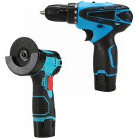 Набір інструментів 2в1 акумуляторний шуруповерт та міні-болгарка 12V із 2 батареями — мобільність, потужність та ефективність у кожному русі