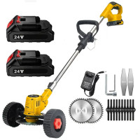 Акумуляторний тример на колесах YellowPro 1800W з телескопічною ручкою, 2 АКБ