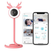 IP Wi-Fi Відеоняня Baby Monitor 4MP 1440P — Рожева | Камера спостереження з нічним баченням, двостороннім зв’язком і датчиком руху