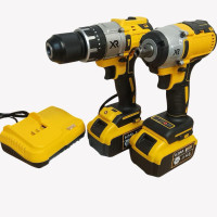 Професійний набір акумуляторних інструментів 2 в 1 98V у кейсі — дриль-шуруповерт та ударний гайковерт із підвищеною потужністю