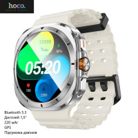Smart Sports Watch  Hoco Y29 Silver  стильний смарт-годинник з дзвінками та спортивними функціями