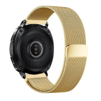 Ремінець Milanese Loop 22 mm Gold універсальний преміальний браслет із нержавіючої сталі з міланським плетінням та магнітною застібкою для смарт-годинників і класичних моделей