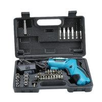 Акумуляторна викрутка 4.8V у кейсі з 47 насадками – складана поворотна ручка, LED-підсвітка