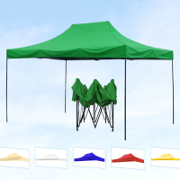 Розсувний намет зеленого кольору 3×4.5 м із чорним каркасом