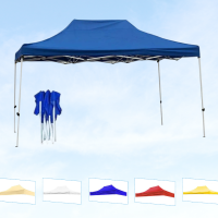 Розсувний намет синього кольору 3x4,5 м із білим каркасом