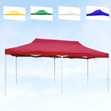 Елегантний розсувний намет: червоний колір, 3×6 м, білий каркас