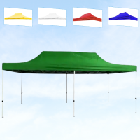 Розсувний намет зеленого кольору 3×6 м із білим каркасом 