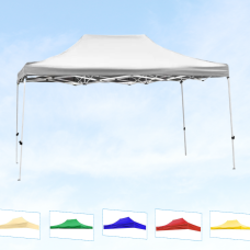 Елегантний бежевий розсувний намет з білим каркасом 2×3 м