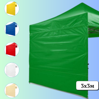 Бічні стінки зелені для намету 9м, 3×3 м