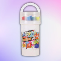 Барвистий набір акрилових маркерів, 12 кольорів – ваш ідеальний інструмент для творчості!